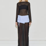 Silk Chiffon Long Sleeve Dress