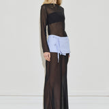 Silk Chiffon Long Sleeve Dress