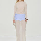 Silk Chiffon Long Sleeve Dress