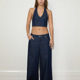 Denim Halter Top