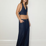 Denim Halter Top