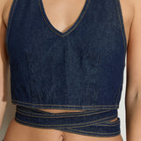 Denim Halter Top