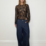Asymmetric Lace Top