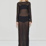 Silk Chiffon Long Sleeve Dress