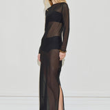 Silk Chiffon Long Sleeve Dress