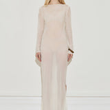 Silk Chiffon Long Sleeve Dress