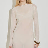 Silk Chiffon Long Sleeve Dress