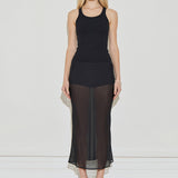 Silk Chiffon Midi Skirt