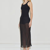 Silk Chiffon Midi Skirt