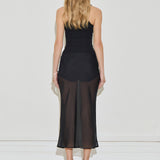 Silk Chiffon Midi Skirt