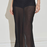Silk Chiffon Midi Skirt