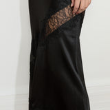 Silk Lace Midi Skirt