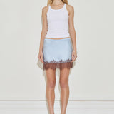 Silk Lace Mini Skirt