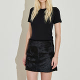 Cowhide Mini Leather Skirt