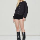 Oversized Crew Neck Cardigan