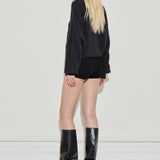 Oversized Crew Neck Cardigan
