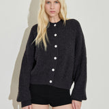 Oversized Crew Neck Cardigan