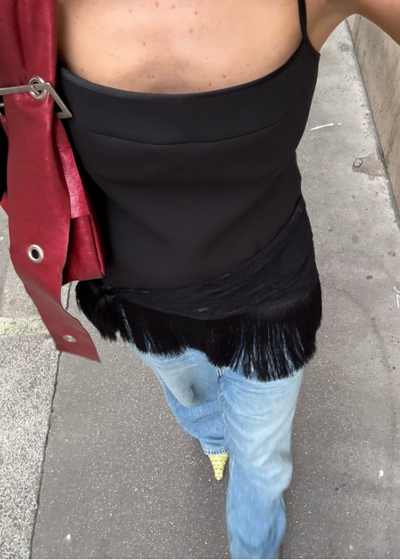 Lace Fringe Scarf - As seen on