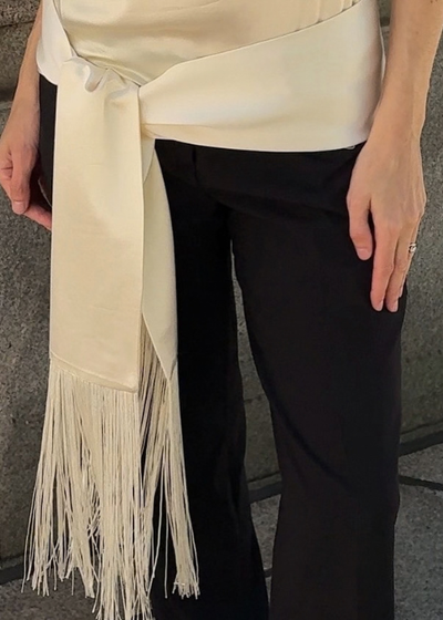 Silk Fringe Scarf - As seen on