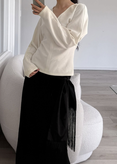 Silk Fringe Scarf - As seen on