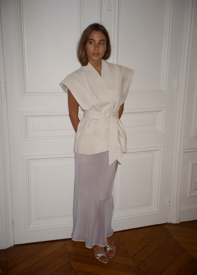 Silk Chiffon Midi Skirt - As seen on