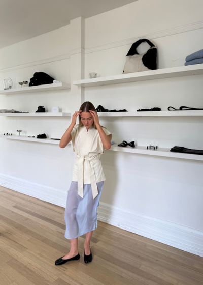 Silk Chiffon Midi Skirt - As seen on