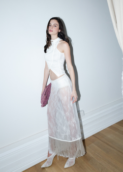 Lace Fringe Skirt - As seen on