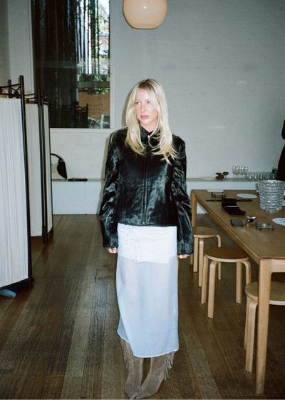 Silk Chiffon Midi Skirt - As seen on