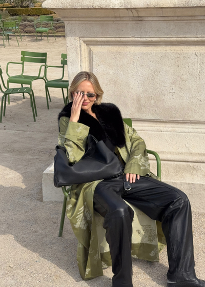 Fur Trimmed Kimono Duster - As seen on
