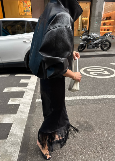 Silk Fringe Skirt - As seen on