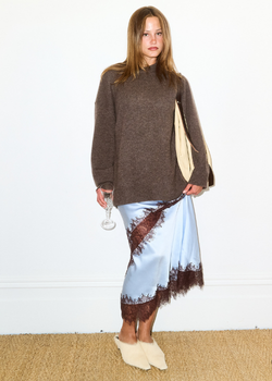 Silk Lace Midi Skirt - As seen on