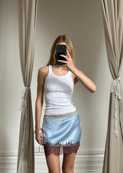 Silk Lace Mini Skirt - As seen on