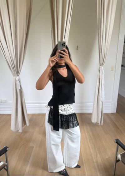 Silk Chiffon Fringe Scarf - As seen on