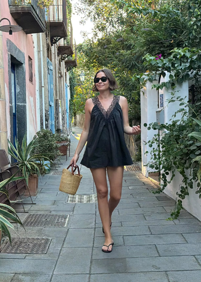 Cotton Lace Mini Dress - As seen on