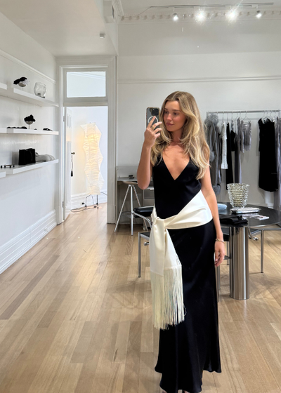 Silk Fringe Scarf - As seen on