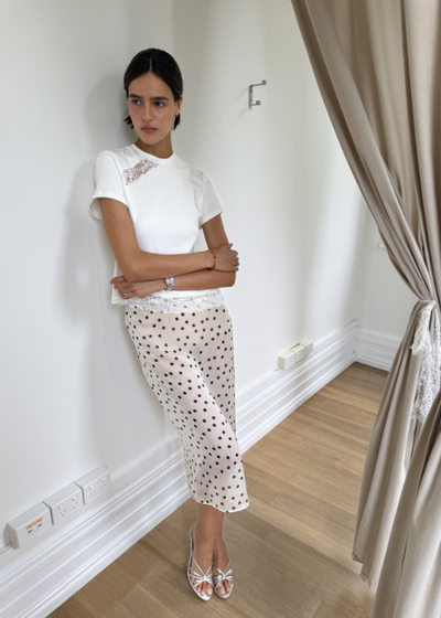 Silk Chiffon Midi Skirt - As seen on