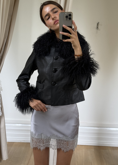 Silk Lace Mini Skirt - As seen on