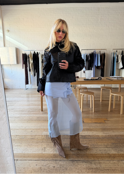 Silk Chiffon Midi Skirt - As seen on