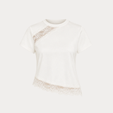 Lace Trimmed Baby Tee