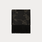 Jacquard Silk Fringe Scarf