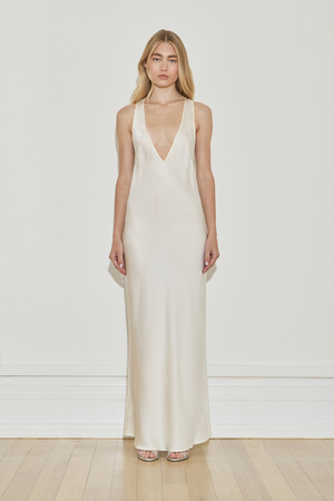 Almond Neckline Maxi