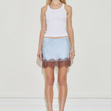 Silk Lace Mini Skirt
