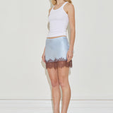 Silk Lace Mini Skirt