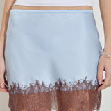Silk Lace Mini Skirt
