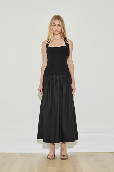 black buckle dress Strappy Buckle Detail Pleated Mini Dress In Black Woven | EGO US