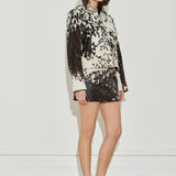 Cowhide Mini Leather Skirt