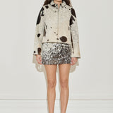 Cowhide Mini Leather Skirt