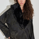 Fur Trimmed Kimono Duster