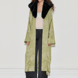Fur Trimmed Kimono Duster