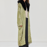 Fur Trimmed Kimono Duster